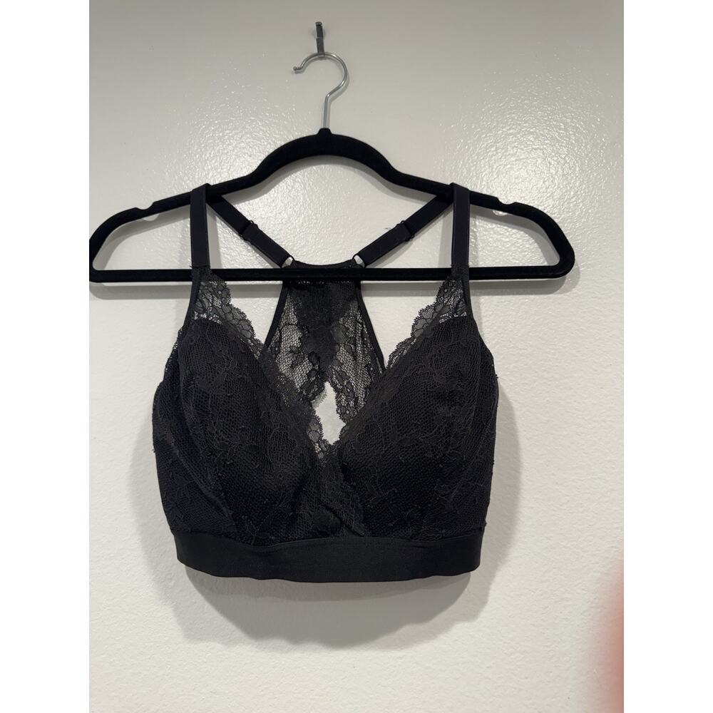 Chantelle Black Lace Wireless Bra Womens Size XL